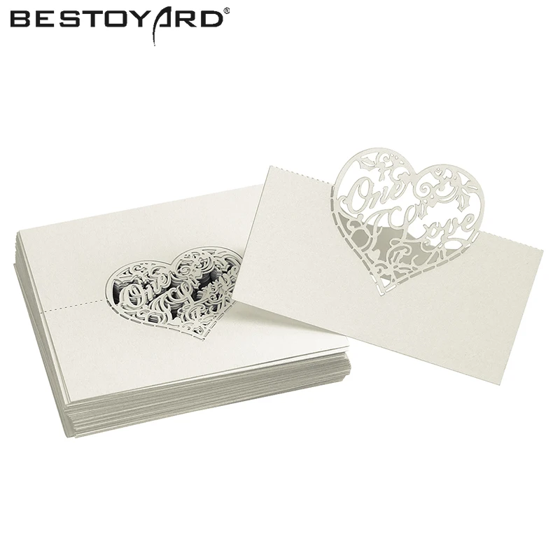 

50pcs Name Card Place Card Wedding Party Table Seating Numbers Card Love Party Decoration Wedding Reception Laser Cut
