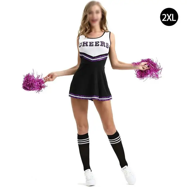 Female Cheerleading Simple Costume Sexy Uniform Performance Suit S XXL