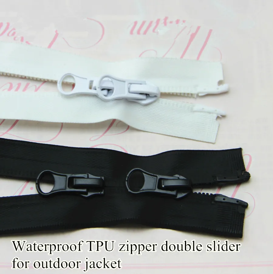 5 pieces Black/White Reverse zipper NO.5/waterproof/TPU matte/open end/double slider 50-120cm Jacket Ski suit free shipping | Дом и сад