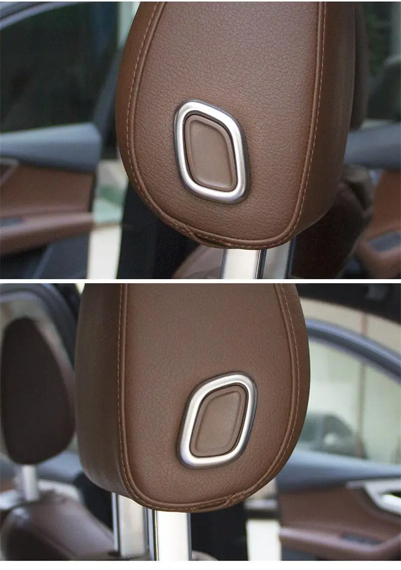 Автомобильный Стайлинг подголовник кнопки регулировки покрытие стикер для отделки для Audi Q7 головки Подушка подъема с украшением в виде пуговицы авто аксессуары