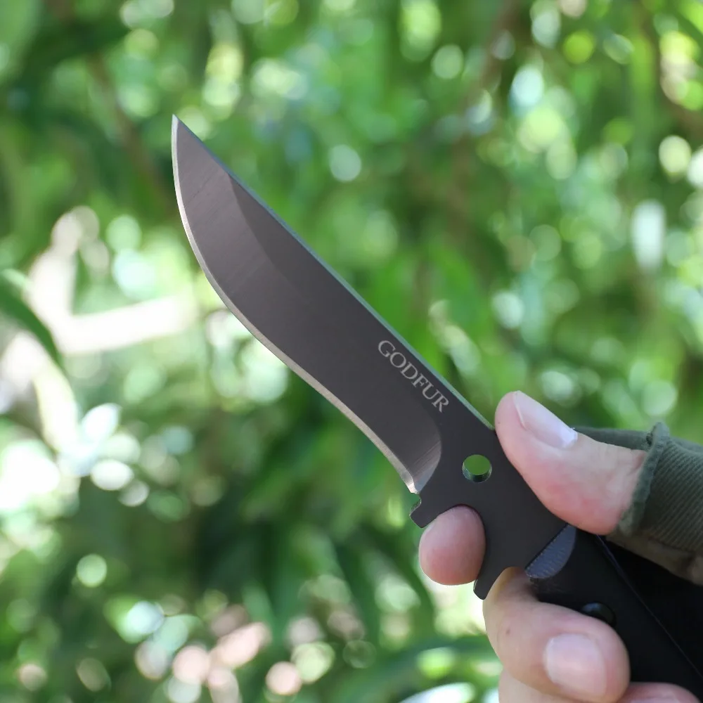 AK прямой нож Тактический высокой твердости дикий нож для выживания Самозащита инструмент для переноски наружные туристические охотничьи ножи полоса K sheat