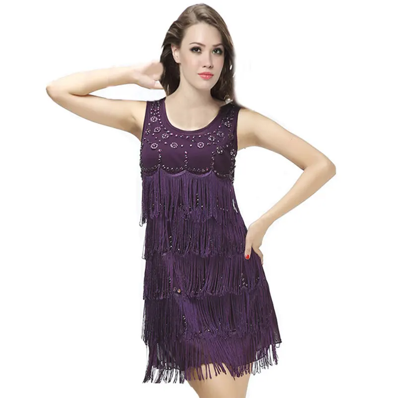 

Women's Woman Latin Fringe Dress Dance Wear Women Latin Dress Women Latin Costume Dresses Fringe Dancewear Ballroom 6 Color