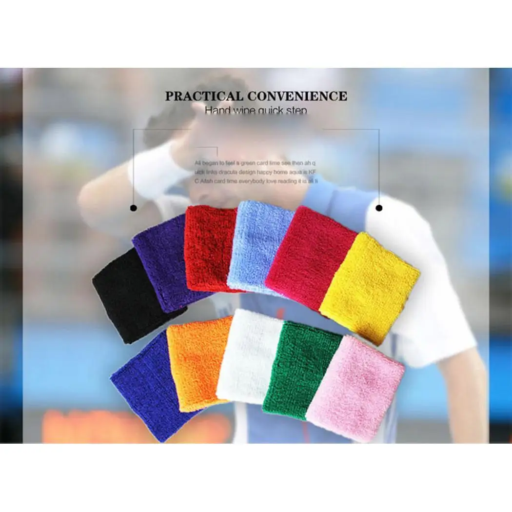 

1pc Wristbands Sport Sweatband Weighting Hand Band Sweat Wrist Support Brace Wraps Guards Elastic Bandage For Gym Volleyball Bas