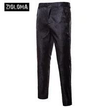 ZIOLOMA, винно-красное платье с узорами, брюки, обтягивающие брюки, мужской свадебный костюм, брюки