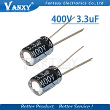 20 шт Высокое качество 400V3 образования легкой пены. 3 мкФ 8*12 мм 3,3 мкФ 400V 8*12 электролитический конденсатор с алюминиевой крышкой
