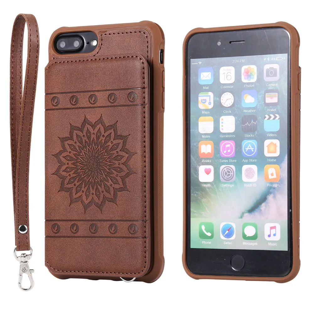 Чехол для Coque iphone 5 5s se 6 6S 7 8 plus 6SP роскошный чехол кошелек из искусственной кожи