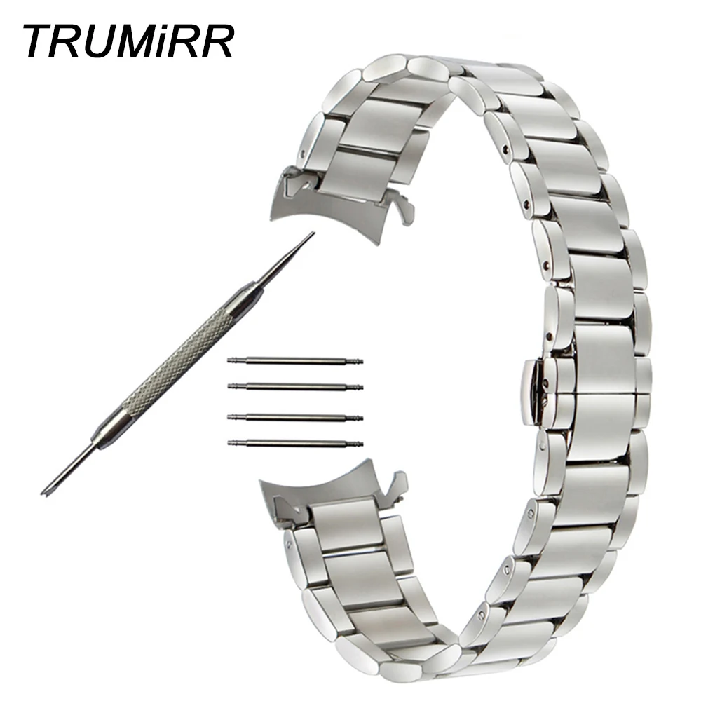Curved End Stainless Steel Watchband for Omaga Men Women Watch Band Butterfly Buckle Strap Wrist Belt 14mm 16mm 18mm 20mm 22mm Curved End Stainless Steel Watchband for Omaga Men Women Watch Band Butterfly Buckle Strap Wrist Belt 14mm 16mm 18mm 20mm 22mm