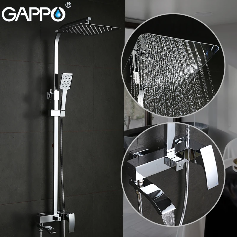 GAPPO смеситель для душа набор дождевой кран бронзовый водопад настенный кран для ванной смеситель душевая головка хромированный набор для ванной