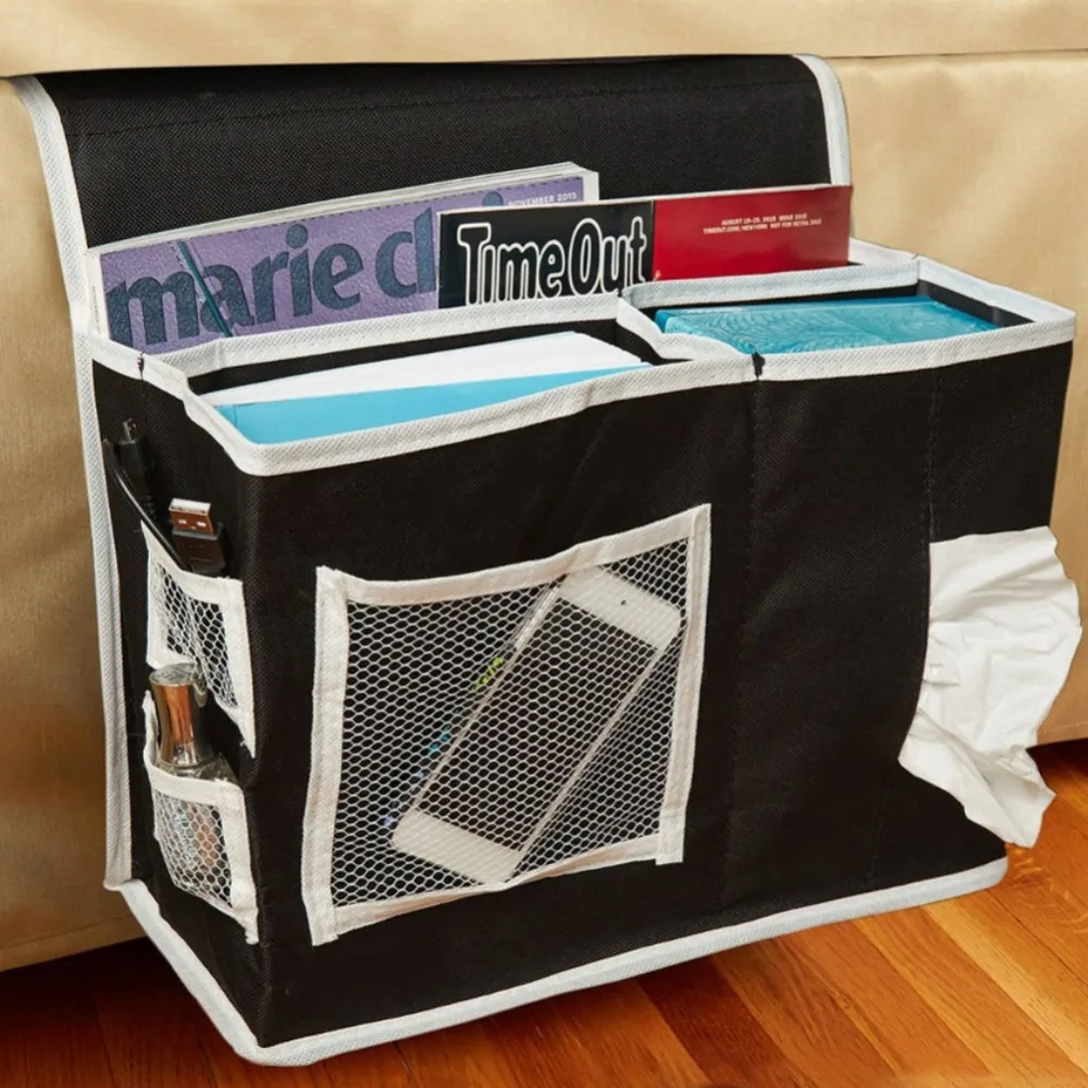 Room Bedside Hanging Caddy Pockets Storage Bag Bed Organizer Holder Shelf 6L