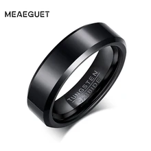 Meaeguet однотонные черные кольца из карбида вольфрама, обручальные мужские ювелирные кольца