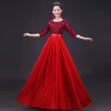 Новое платье для хора, Женская юбка, Современная Одежда для танцев, шифоновая юбка с блестками