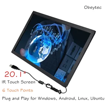 

obeycrop 20.1" IR Touch Screen Overlay Kit, 6 points,Free Driver, Super Thin, 3mm vandal proof Glass, Highly compatible