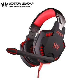 

Computer Vibration Gaming Headphone Kotion EACH G2100 Stereo Bass casque Best Earphone Headset with Mic/LED for PC Game Gamer