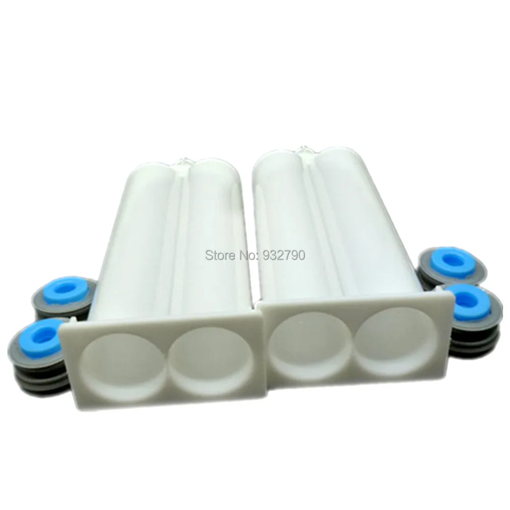 

2 Sets Two-Component AB Glue Adhesives Epoxy Pu Glue Silicone Sealants 50ml 1:1 Dispensing Mixing Tube PP AB Dual Cartridge Tube