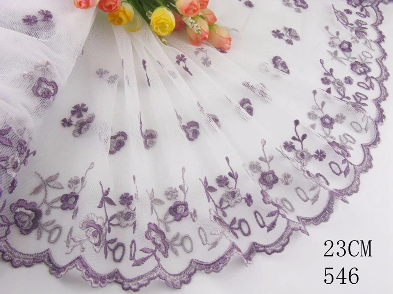 Wholesale lot 8.5&quot*1yard Delicate Embroidered flower tulle Lace Trim DIY 546 | Дом и сад