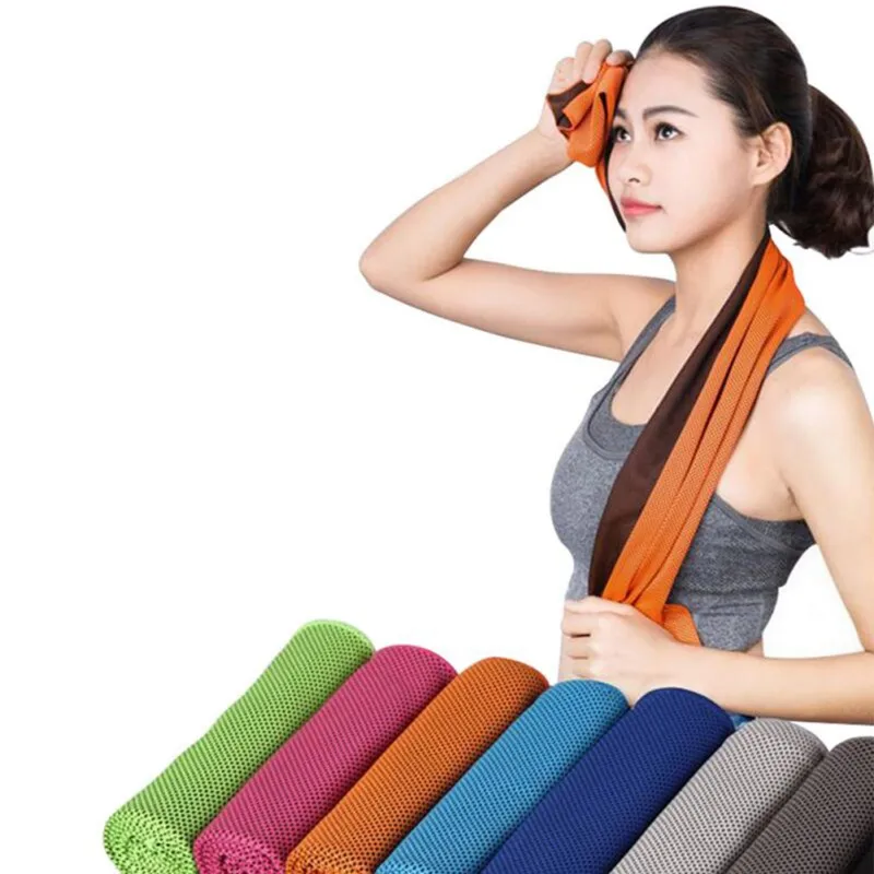 

2 Colors Summer Cooling Sports Towel Microfiber Fabric Quick-Dry Towels Fit For Running Fitness Climbing Outdoor S1