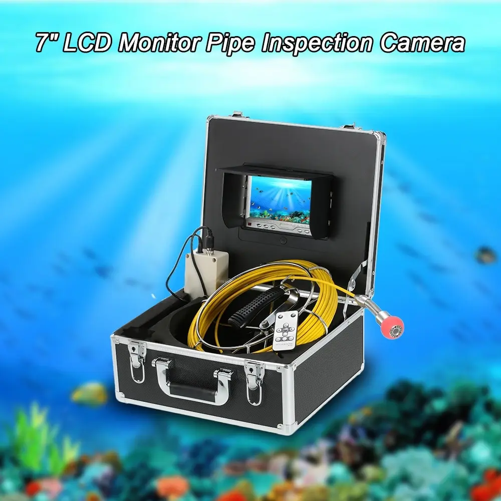 

7" LCD Monitor 960TVL CCD Pipeline Inspection Camera Waterproof Drain Pipe Sewer Inspection Camera Industrial Inspection System