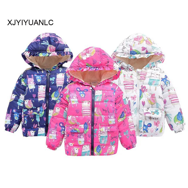 Girls Boys Coats Fashion Cotton Apparel Kids Jackets Baby Girls Winter Warm Casual Outerwear 1-5 Years Old Children's Wear