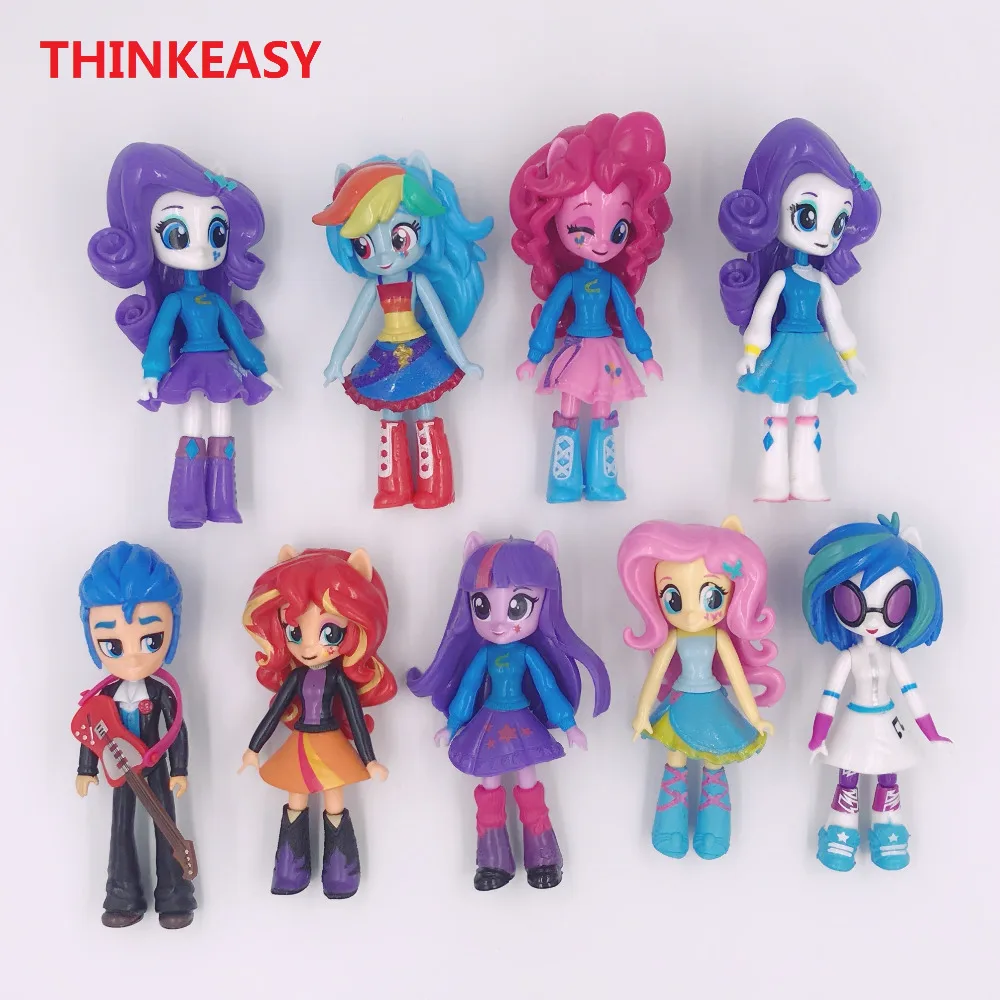 ThinkEasy Set Jual Saya 13 Cm Kecil Yang Lucu PVC Indah Kuda Poni