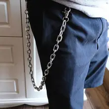 Men Women Hip Hop Silver Metal Wallet Chain Jeans Thick Chunky Links Chains