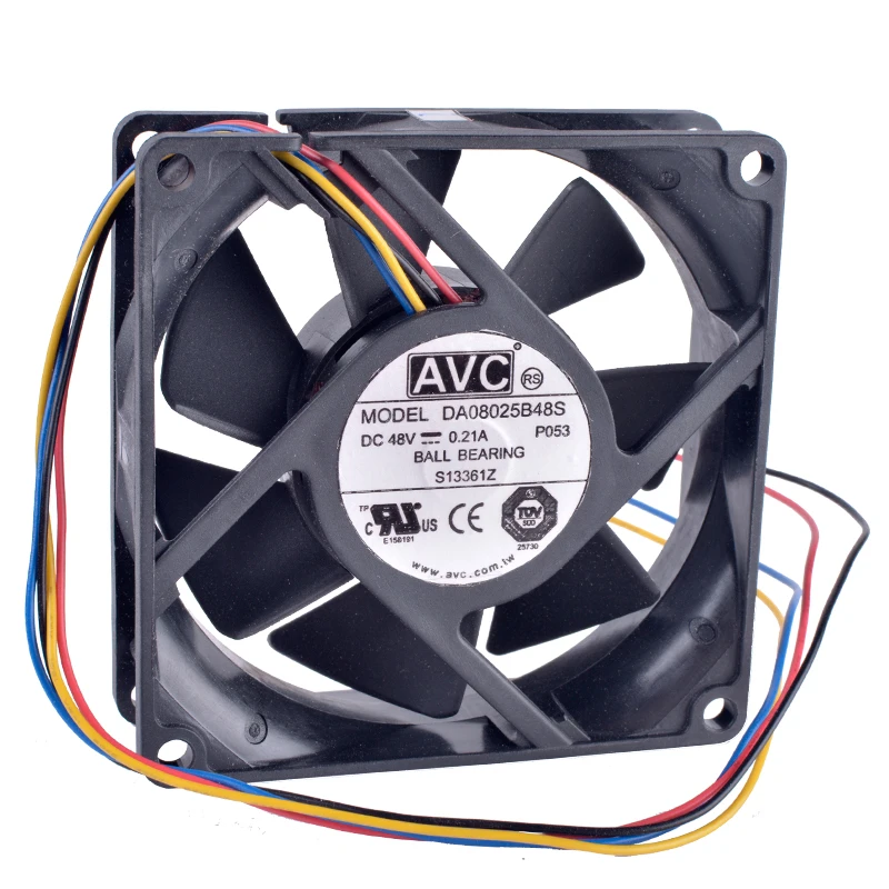 

COOLING REVOLUTION DA08025B48S 8cm 8025 48V 0.21A 4-wire double ball bearing server IPC cooling fan