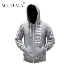 Voobuyla для мужчин бег куртка Спорт Фитнес Одежда с длинным рукавом капюшоном плотно тренажерный зал Футбол Баскетбол Открытый для тренировок и бега бег куртки