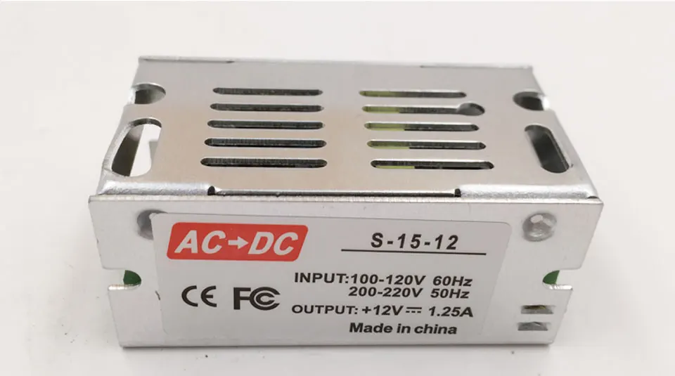 Освещение трансформатор DC 12 В AC-DC 1A 1.25A Импульсные блоки питания AC 220 вход 15 Вт Светодиодный драйвер адаптер для светодиодные ленты свет