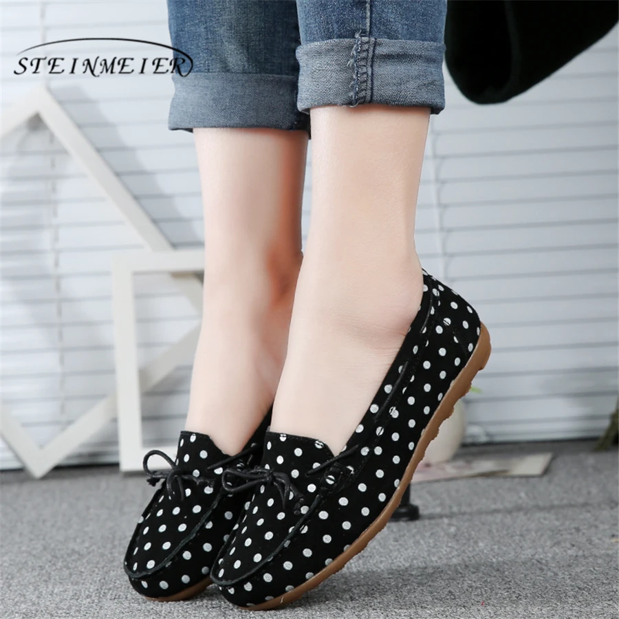 

Cow suede Leather lady flats shoes handmade vintage oxford shoes for women casual shoes 2018 autumn black blue