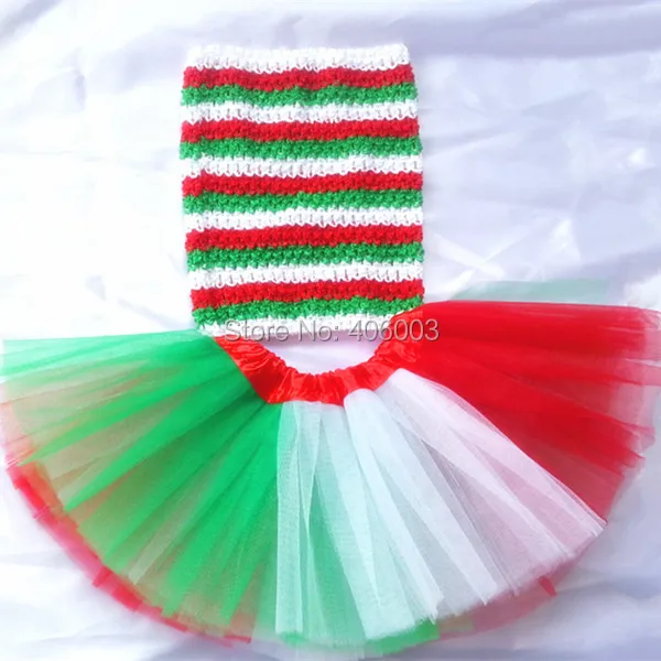 

2014 New Baby girls green with red with white chiffon fluffy skirt tutu clothing set Baby girl christmas clothes free shipping