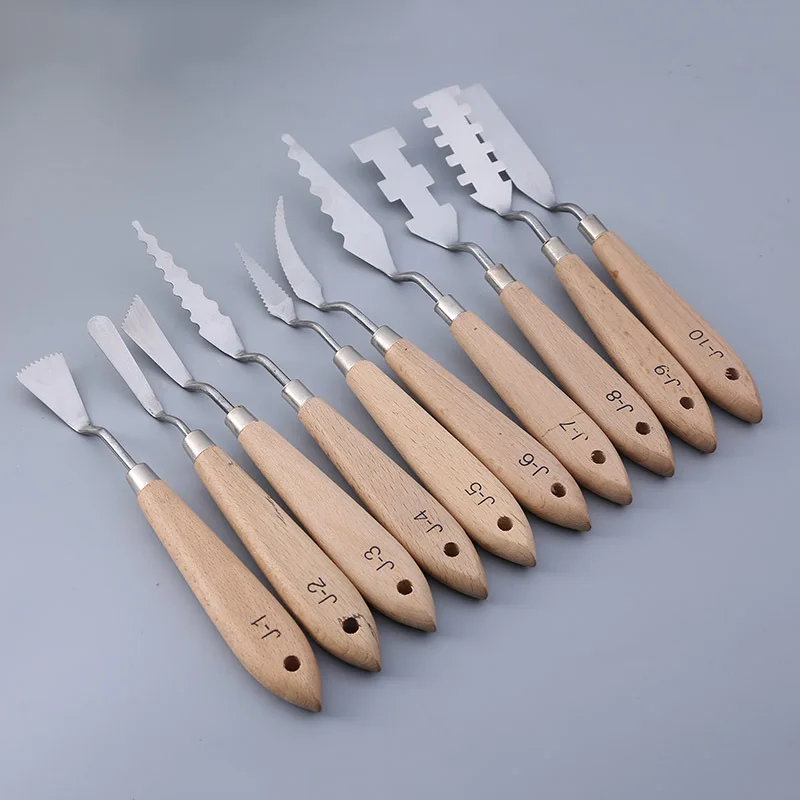

10 Pieces/ lot Steel Professional Oil Painting Palette Knife palette knife Texture palette knife Spatula Paint