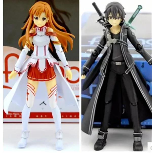 Anime Figma Sword Art Online Figuras Toys 15cm Asuna Sinon Kirito Leafa Yui PVC Action Figure Model Dolls Gift  (4)