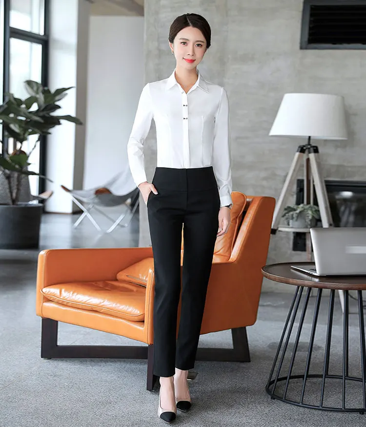 Офисные женские рабочие брюки, повседневные Формальные Брюки с высокой талией, модные женские прямые узкие брюки, Корейская женская одежда