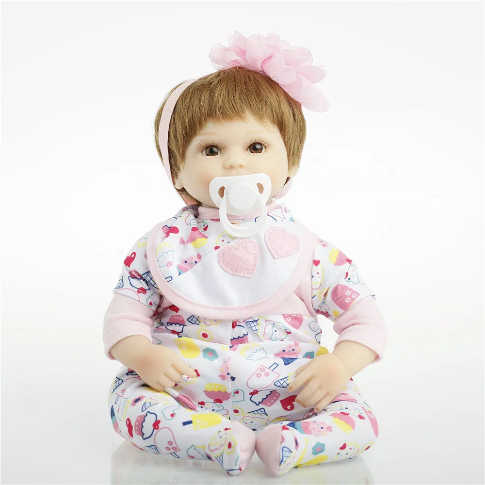

18 inch 42 cm reborn Silicone dolls, lifelike doll reborn Lovable doll festival gifts
