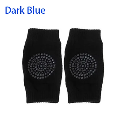 Dark Blue 1 пара, детские гетры для ухода за ребенком детские наколенники, Нескользящие, силиконовые, гелевые, для безопасности Ползания, для тренировок, для детей, налокотники, дышащие - Цвет: Dark Blue