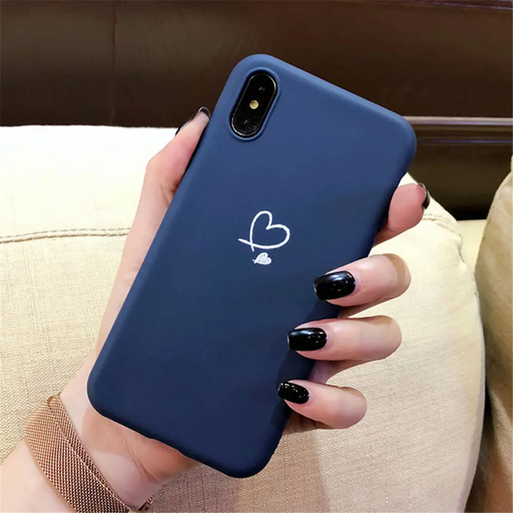 Силиконовый чехол Moskado для iPhone X XR XS Max 7 8 6 6s Plus 5 5S SE Love Heart Letter чехол для телефона с рисунком в виде животного мягкий чехол из ТПУ