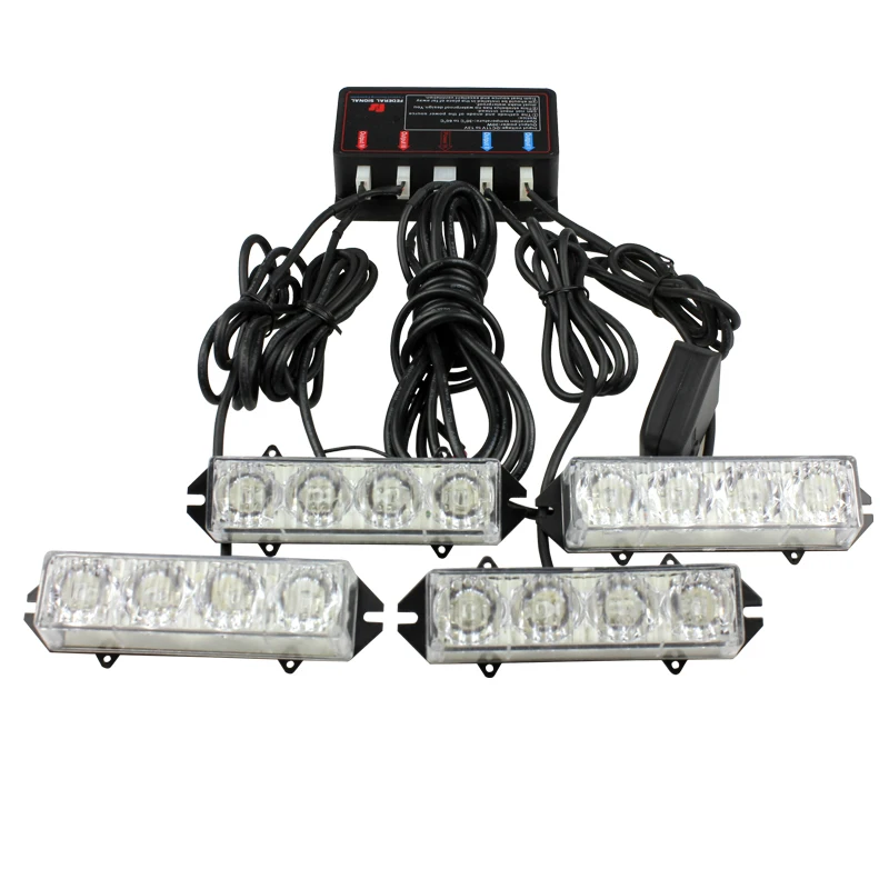 

12v Car truck Led DRL Daytime running strobe flash light Offroad warning lamp Auto grill led Emergency caution light beacon lamp