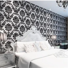 beibehang wallpaper high-end 3D European wallpaper flocking wallpaper bedroom warm living room background wall velvet wallpaper