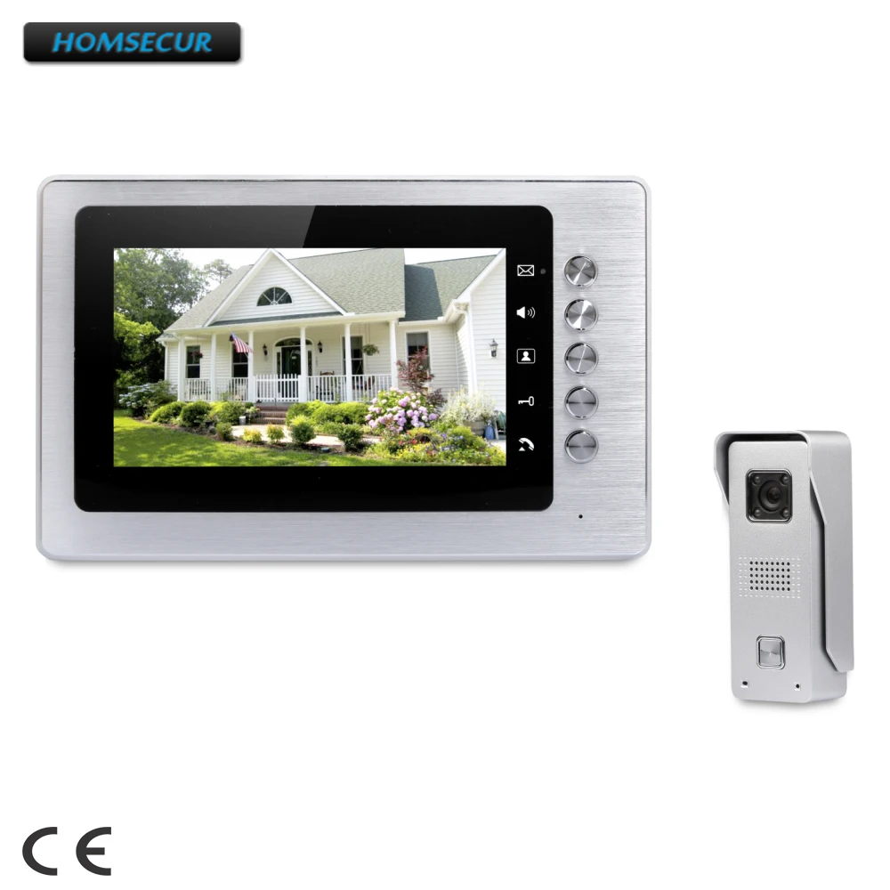 

HOMSECUR 7" Video Door Entry Call System with Mute Mode for Home Security for House/ Flat XM705 + XC002