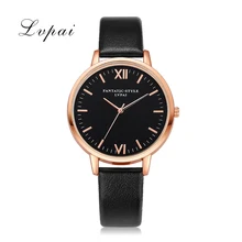 2017 Lvpai Top Brand Women Bracelet Watch Contracted Rose Gold Leather WristWatches Women Dress Ladies Quartz Clock Dropshiping