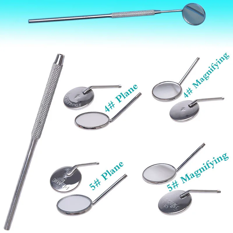 1 Handle + 8 Mirror Tips (4 Plane, 4 Magnifying, 5 Plane, 5