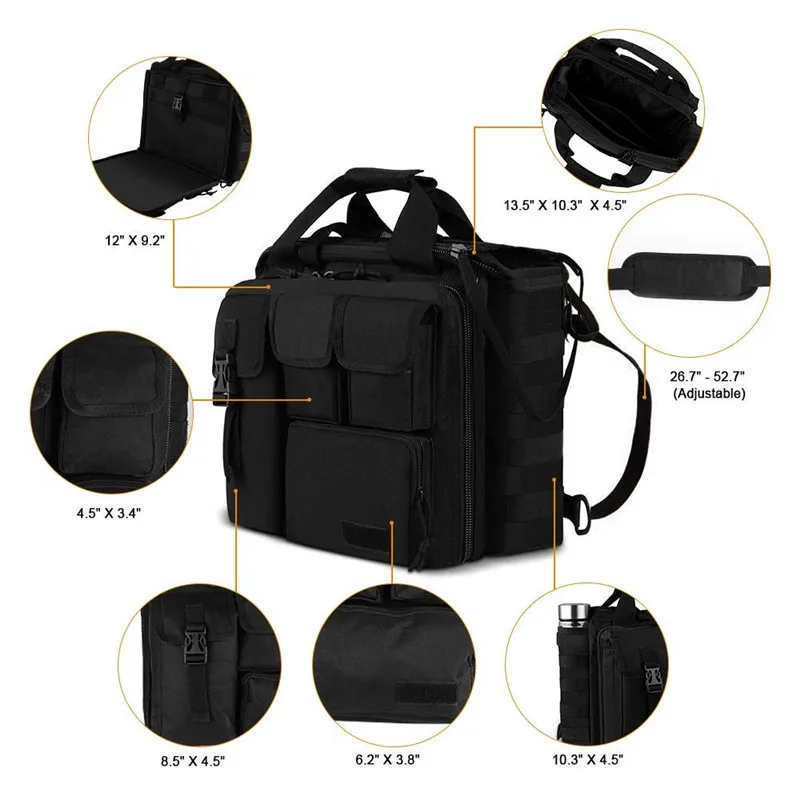 Multifunction Military Men Messenger Bag Outdoor Shoulder Bag Tactical Briefcase Computer Shoulder 