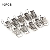 40 шт./лот окно душ Шторы зажим с крючком жесткий утолщение Нержавеющая сталь зажимы для штор зажимы для занавесок клипы аксессуары - изображение