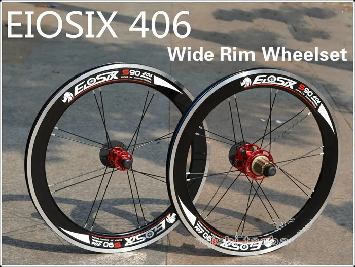 EIOSIX комплект колес для BMX 406 20 дюймов складные колеса велосипеда S90 широкие диски