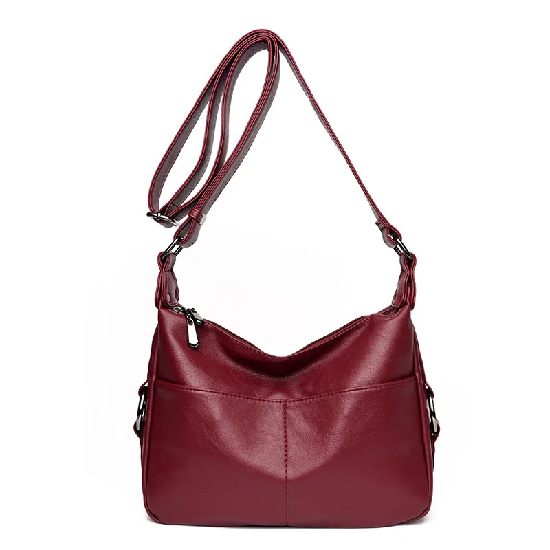Высококачественная женская сумка из натуральной кожи, модная винтажная женская сумка через плечо, Большая вместительная сумка через плечо, дорожные сумки
