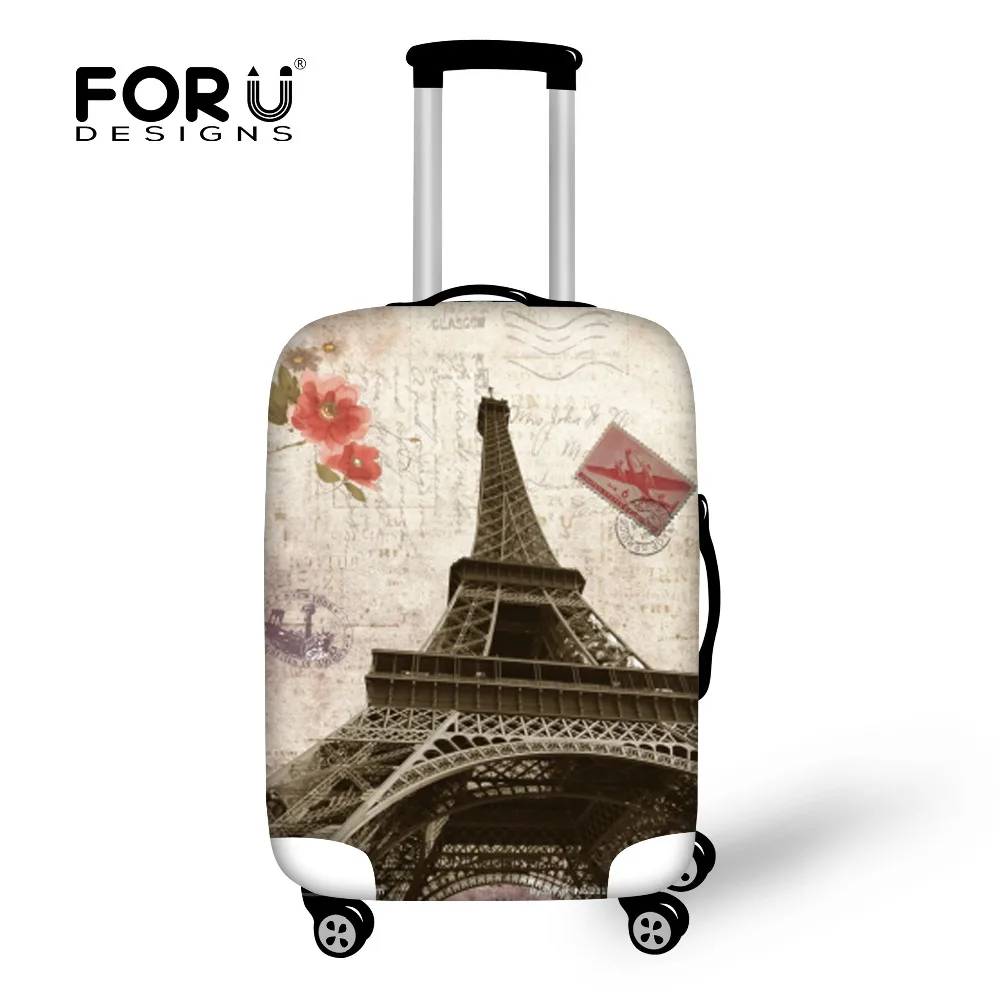 

Design Elastic Dust Cover For Travel Case France Paris Eiffel Tower Style Luggage Protective Covers For 18 - 30 Inch Suitcase