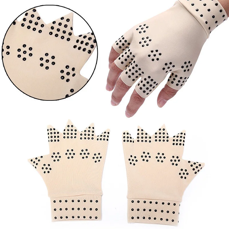 Хорошие здоровые 1 пара магнитных терапевтических артритных пальцев компрессионные перчатки терапевтические варежки