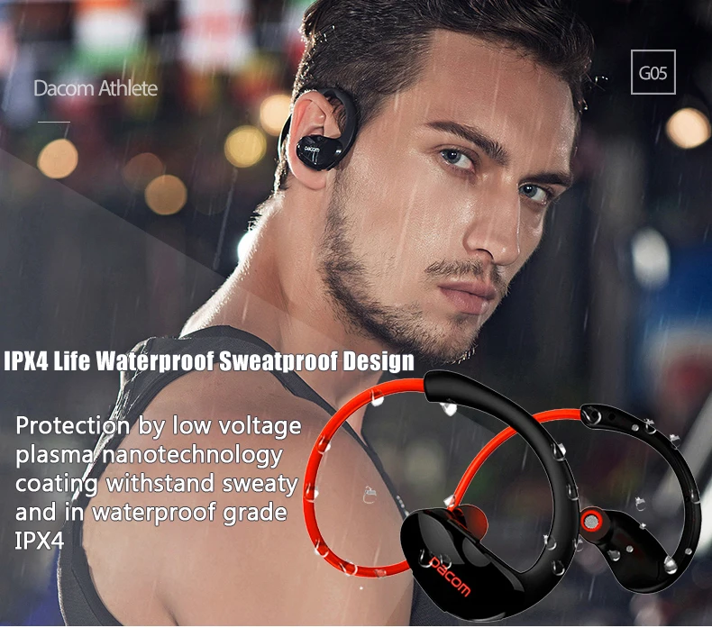 Оригинальные спортивные наушники Dacom G05 Athlete Bluetooth, Беспроводные спортивные наушники, стерео музыкальные наушники Fone De Ouvido с микрофонами