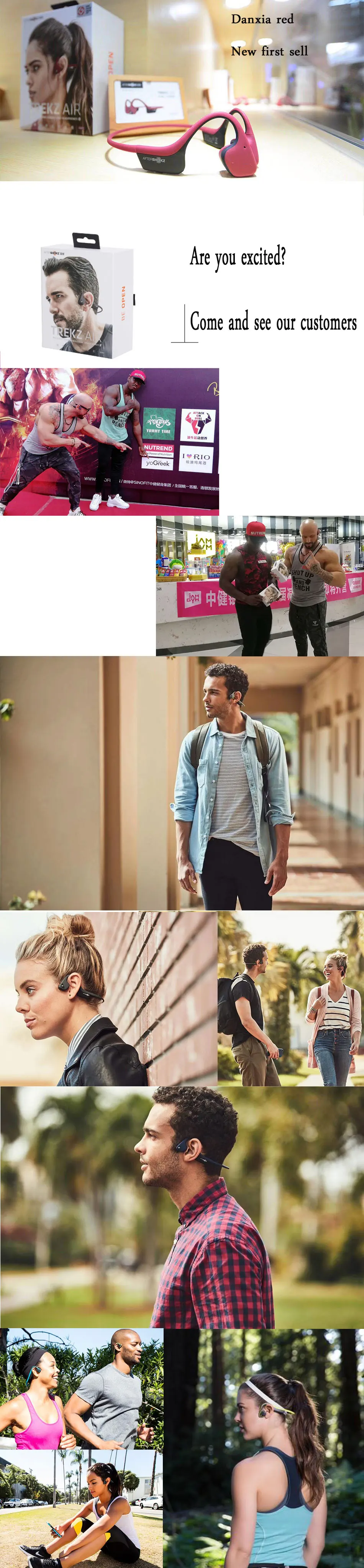 Best AFTERSHOKZ TREKZ AIR Bone Conduction Wireless Sport Neckband Headset Headphone Bluetooth Stereo Earphones Headsets for AS600/650 13