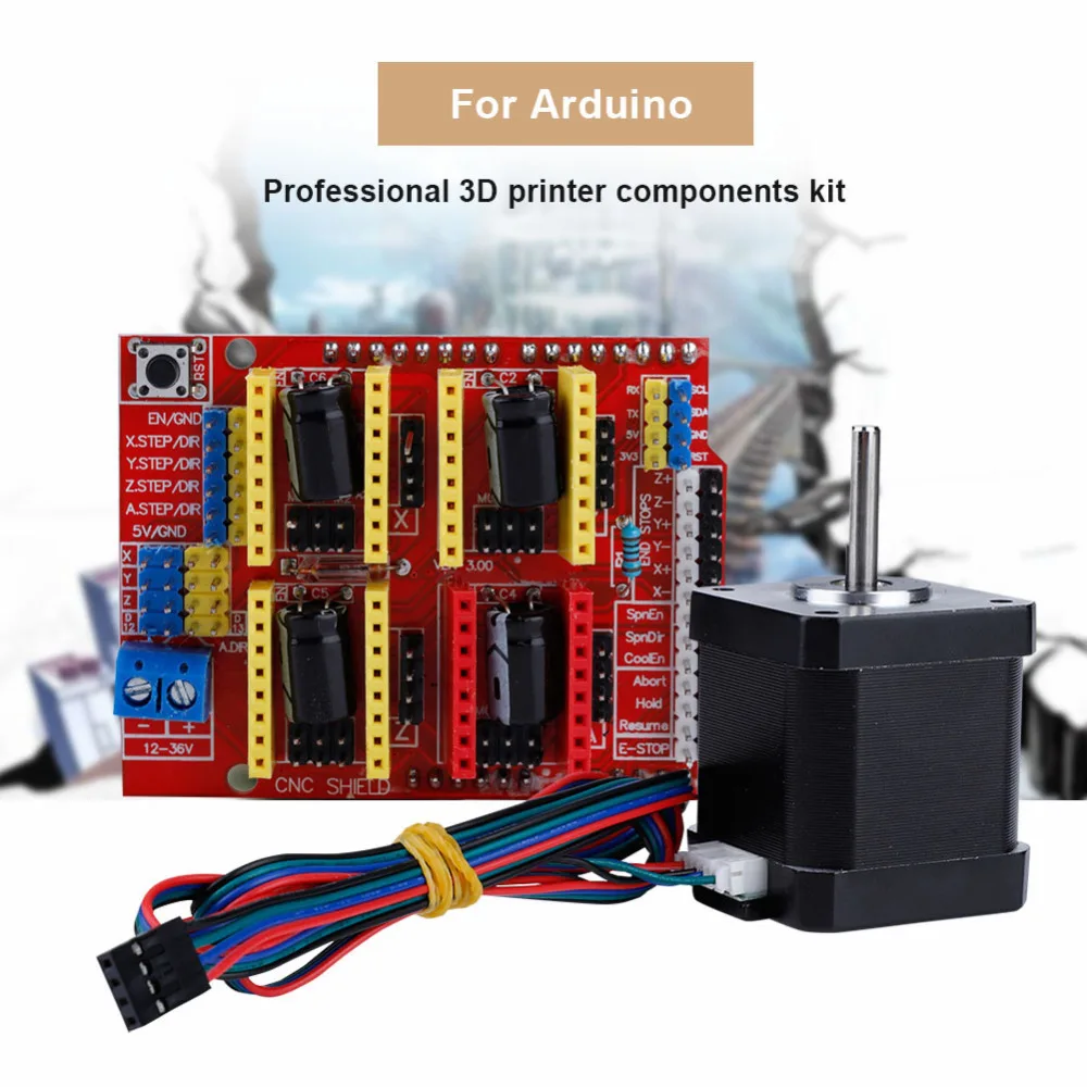 Профессиональный 3d принтер Arduino CNC модуль комплект шагового двигателя привод для Kuman R3 для Arduino 3d принтер аксессуары