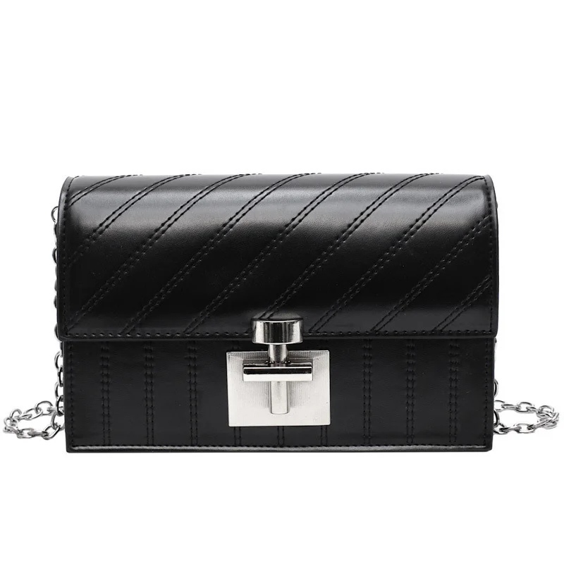 

Pu Leather Easy Matching Crossbody Bag Clutch Bag Over Shoulder With Chain Messenger Bags